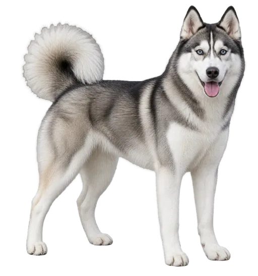 Illustration de la race Husky de Sibérie (alimentation chien)