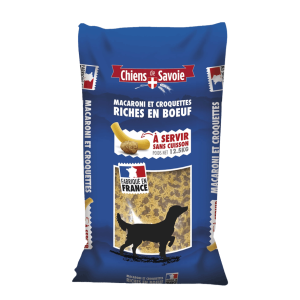 pâtes et viandes au lait pour chien