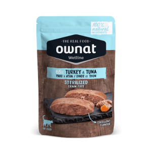 Ownat Wetline Sterilized Turkey & Tuna Chat – Aliment humide chat stérilisé